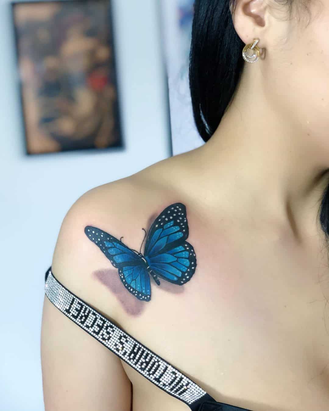 Lélegzetelállító 3d Pillangó Tetoválások Hölgyeknek